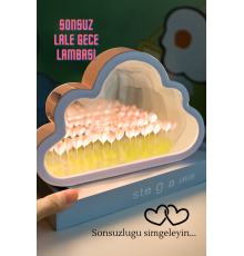 Sonsuz Lale Aynalı Gece Lambası (KURULU)