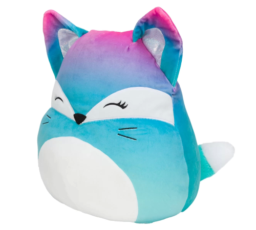 Squishmallow Pembe Mavi Tilki Vickie 20 cm