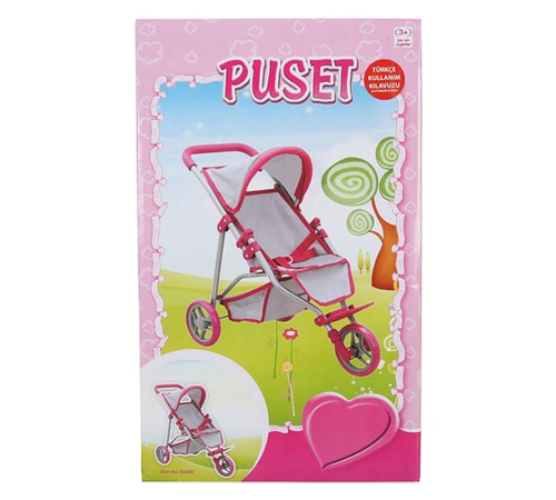 Sunman 3 Tekerlekli Pembe Gri Puset Sunman 3 Tekerlekli Pembe Gri Puset