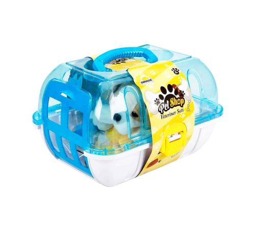 Sunman Çantalı Peluş Köpek Veteriner Seti