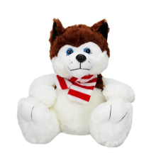 Sunman Oturan Husky Atkılı Peluş Köpek 30 cm