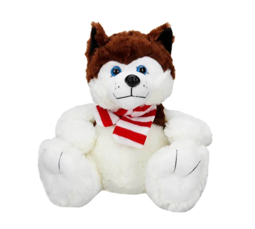 Sunman Oturan Husky Atkılı Peluş Köpek 30 cm