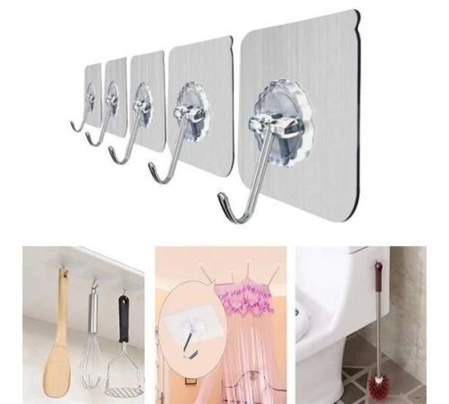 Süper Güçlü Yapışkanlı Suya Dayanıklı Şeffaf Askı 5li Set Yeniden Kullanılabilir Kancalar Süper Güçlü Yapışkanlı Suya Dayanıklı Şeffaf Askı 5li Set Yeniden Kullanılabilir Kancalar