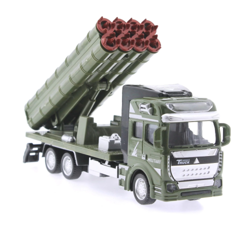 Sürtmeli Die Cast Metal Roketatar Rampalı Askeri Kamyon