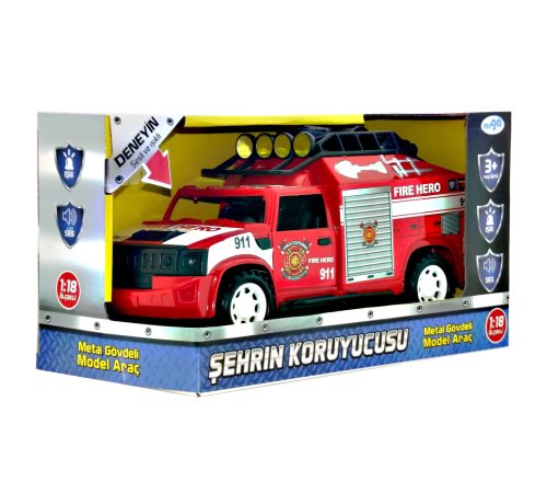 Sürtmeli Sesli Işıklı İtfaiye Aracı Sürtmeli Sesli Işıklı İtfaiye Aracı