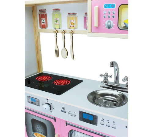 T1013 Ahşap Buzdolaplı Mutfak Pembe T1013 Ahşap Buzdolaplı Mutfak Pembe