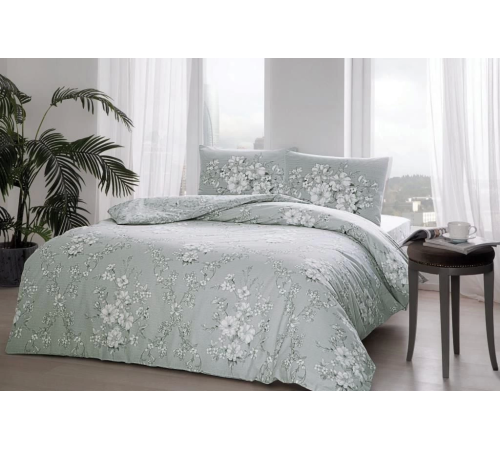 Taç Çift Kişilik Ranforce Nevresim Takımı Lily Gri Taç Çift Kişilik Ranforce Nevresim Takımı Lily Gri