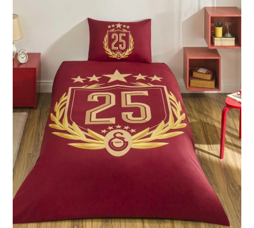 Taç Galatasaray 25. Şampiyonluk Tek Kişilik Lisanslı Nevresim Takımı Taç Galatasaray 25. Şampiyonluk Tek Kişilik Lisanslı Nevresim Takımı