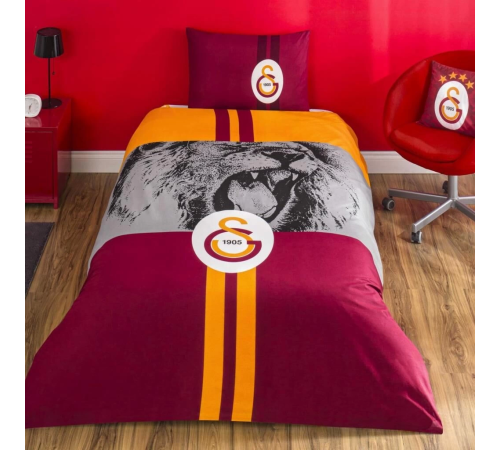 Taç Galatasaray Şampiyon Aslan Tek Kişilik Lisanslı Nevresim Takımı Taç Galatasaray Şampiyon Aslan Tek Kişilik Lisanslı Nevresim Takımı