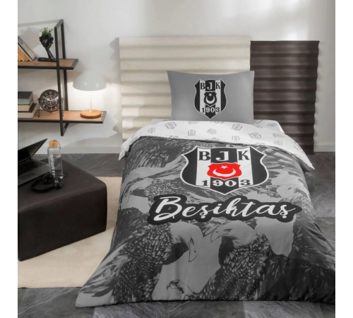Taç Lisanslı Beşiktaş Kartal Tek Kişilik Nevresim Takımı Taç Lisanslı Beşiktaş Kartal Tek Kişilik Nevresim Takımı