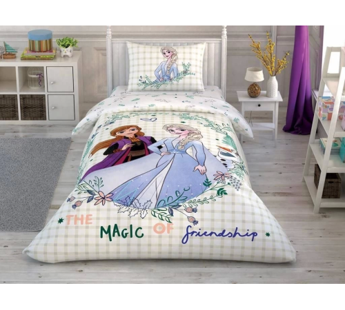 Taç Lisanslı Disney Frozen 2 Friendship Tek Kişilik Nevresim Takımı Taç Lisanslı Disney Frozen 2 Friendship Tek Kişilik Nevresim Takımı