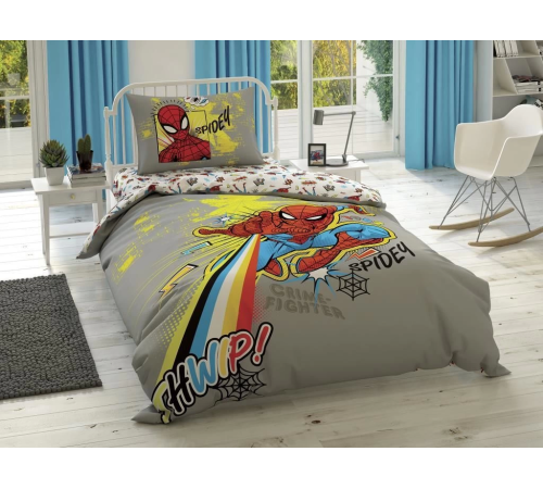 Taç Lisanslı Spiderman Power Tek Kişilik Nevresim Takımı Taç Lisanslı Spiderman Power Tek Kişilik Nevresim Takımı