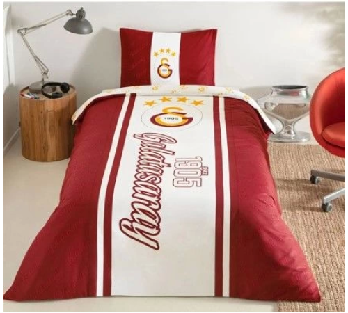 Taç Lisanslı Tek Kişilik Nevresim Takımı Galatasaray 1905 Glow Taç Lisanslı Tek Kişilik Nevresim Takımı Galatasaray 1905 Glow