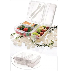Takeaway Ergonomik Asorti Çatal Bıçaklı Pratik Yoğurt Saklama Kabı