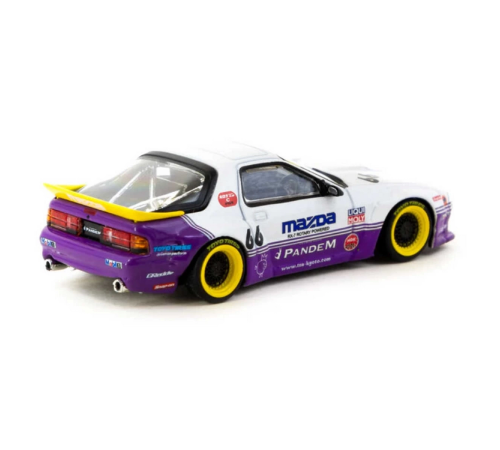 Tarmac Works 1/64 Pandem Mazda RX-7 FC3S White / purple - HOBBY64