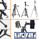 Telefon ve Fotoğraf Makinası Takılabilen Bluetooth Kumandalı 146 cm Tripod