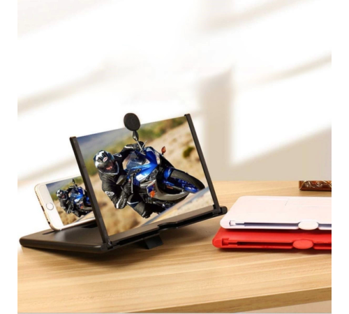 Telefon ve Tablet Ekran Büyütücü Aparat Kırmızı Telefon ve Tablet Ekran Büyütücü Aparat Kırmızı