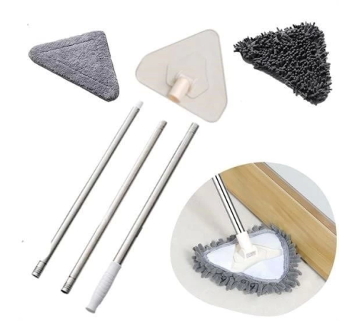 Teleskopik Saplı 150 cm Üçgen Mop Cam Duvar Tavan Fayans Parke Temizleyici Mop Teleskopik Saplı 150 cm Üçgen Mop Cam Duvar Tavan Fayans Parke Temizleyici Mop