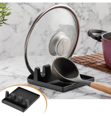 Tencere Kapak Tutuculu Kaşıklıklı Tencere Kapak Standı Pratik Kaşık Kepçe Altlık Düzenleyici