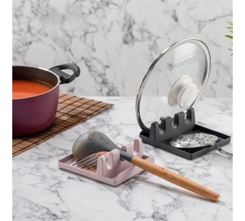 Tencere Kapak Tutuculu Kaşıklıklı Tencere Kapak Standı Pratik Kaşık Kepçe Altlık Düzenleyici Tencere Kapak Tutuculu Kaşıklıklı Tencere Kapak Standı Pratik Kaşık Kepçe Altlık Düzenleyici