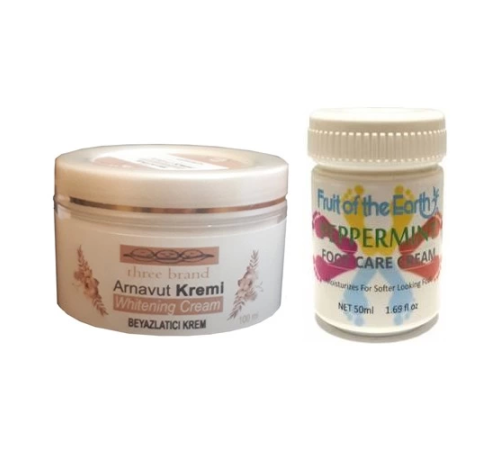 Three Brand 100 ml Arnavut Aklık Kremi+Foot Care Cream Cooling Peppermint 50 ml Ayak Bakım Kremi Nane Ferahlığı ve Kokusu Three Brand 100 ml Arnavut Aklık Kremi+Foot Care Cream Cooling Peppermint 50 ml Ayak Bakım Kremi Nane Ferahlığı ve Kokusu