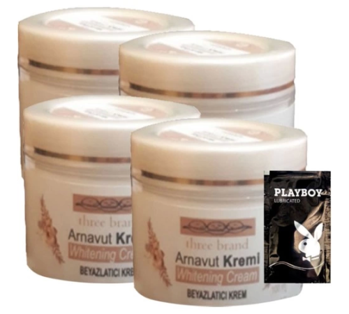 Three Brand 4lü Adet Arnavut Kremi Whitens Cream Aklık Kremi LFHX0420 100 ml + 1 Adet Jel Hediye Three Brand 4lü Adet Arnavut Kremi Whitens Cream Aklık Kremi LFHX0420 100 ml + 1 Adet Jel Hediye