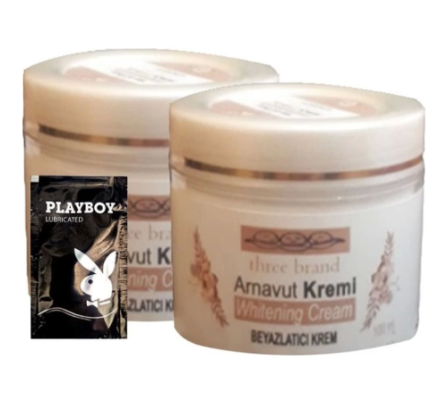 Three Brand Arnavut Kremi 1+1 Whitening Cream Aklık Kremi 100 ml + 1 Tane Hediye Jel Three Brand Arnavut Kremi 1+1 Whitening Cream Aklık Kremi 100 ml + 1 Tane Hediye Jel