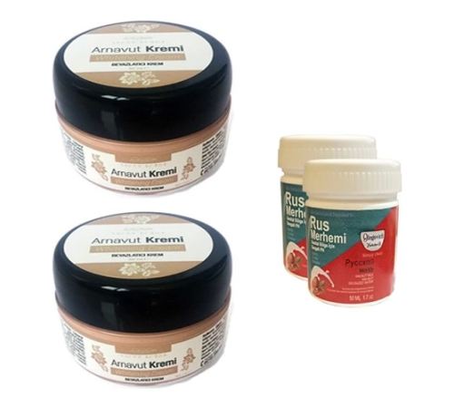 Three Brand Arnavut Kremi 2 Adet + Rus Merhemi 50 ml 2 Adet Three Brand Arnavut Kremi 2 Adet + Rus Merhemi 50 ml 2 Adet