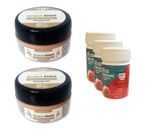 Three Brand Arnavut Kremi 2 Adet + Rus Merhemi 50 ml 3 Adet Three Brand Arnavut Kremi 2 Adet + Rus Merhemi 50 ml 3 Adet