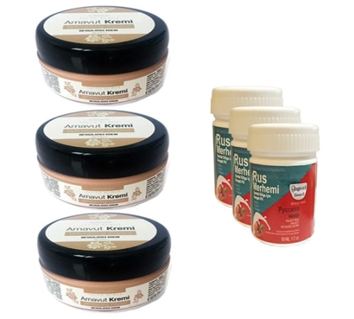 Three Brand Arnavut Kremi 3 Adet + Rus Merhemi 50 ml 3 Adet Three Brand Arnavut Kremi 3 Adet + Rus Merhemi 50 ml 3 Adet