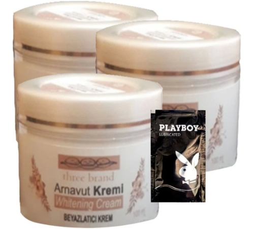 Three Brand Arnavut Kremi 3'lü Adet Whitens Cream Kremi 100 ml + 1 Adet Jel Hediye Three Brand Arnavut Kremi 3'lü Adet Whitens Cream Kremi 100 ml + 1 Adet Jel Hediye