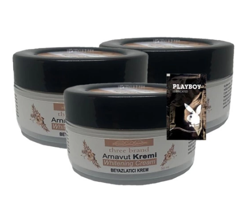 Three Brand Arnavut Kremi Hazine2-2:0400 Whitening Cream 3lü Birden 50 ml Bölgesel Aklık Kremi + 1 Tane Hediye Jel Three Brand Arnavut Kremi Hazine2-2:0400 Whitening Cream 3lü Birden 50 ml Bölgesel Aklık Kremi + 1 Tane Hediye Jel