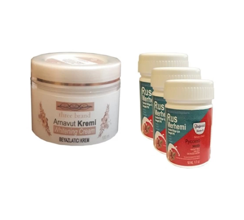 Three Brand Arnavut Kremi + Rus Merhemi 50 ml 3 Adet Three Brand Arnavut Kremi + Rus Merhemi 50 ml 3 Adet