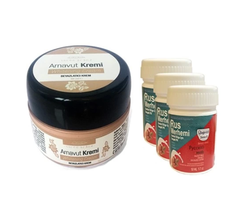 Three Brand Arnavut Kremi1 Adet + Rus Merhemi 50 ml 3 Adet Three Brand Arnavut Kremi1 Adet + Rus Merhemi 50 ml 3 Adet