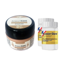 Three Brand Whitening Cream 50 ml Arnavut Kremi Aklık Kremi 1 Adet + Russıan Glare Tüy Dökücü Azaltıcı Merhem 50ML 2 Adet