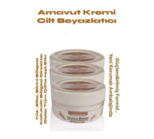 Three Brand Whitening Cream Arnavut Kremi 100 ml Aklık Kremi x 3 Adet