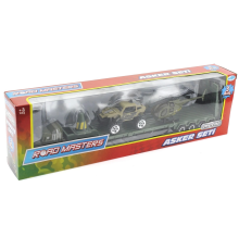 Tır Arazi Aracı ve Helikopterli Metal Askeri Araç Seti