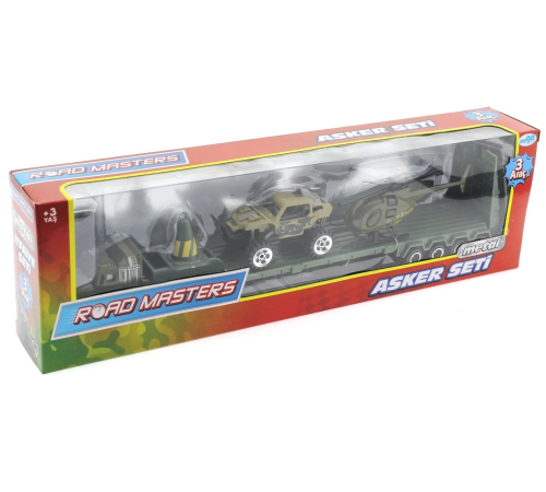 Tır Arazi Aracı ve Helikopterli Metal Askeri Araç Seti