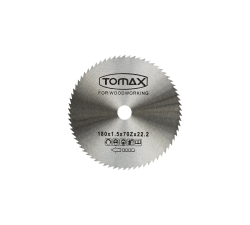 Tomax Ağaç Daire Testeresi (Elmassız) 180x1,5 Diş 70z Tomax Ağaç Daire Testeresi (Elmassız) 180x1,5 Diş 70z