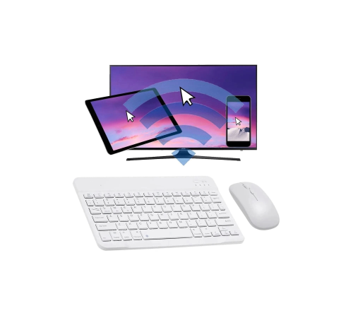 Tüm Cihazlara Uyumlu Akıllı Taşınabilir Şarj Edilebilir Kablosuz Bluetooth Klavye + Mause Tüm Cihazlara Uyumlu Akıllı Taşınabilir Şarj Edilebilir Kablosuz Bluetooth Klavye + Mause