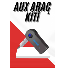 Tüm Cihazlara Uyumlu Bluetooth Aux Araç Kiti Siyah