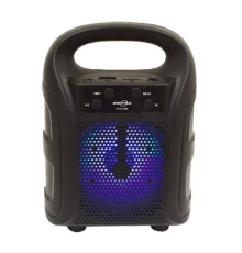 Tutmalı Mini Hoparlör Işıklı Taşınabilir Bluetooth Wireless Radyolu Sd Kart ve USB Girişli Hoparlör