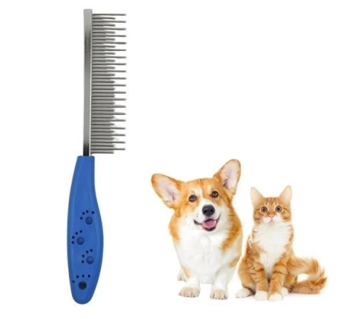 Tüy Açıcı Kedi Köpek Tarağı Tek Taraflı Metal Dişli Evcil Hayvan Bakım Fırçası