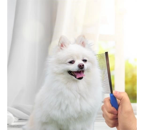 Tüy Açıcı Kedi Köpek Tarağı Tek Taraflı Metal Dişli Evcil Hayvan Bakım Fırçası