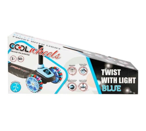 Twist 3 Tekerlekli Işıklı Scooter Mavi