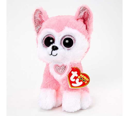 Ty Beanie Boos Peluş Köpek Pembe Husky Hunk 15 cm Ty Beanie Boos Peluş Köpek Pembe Husky Hunk 15 cm