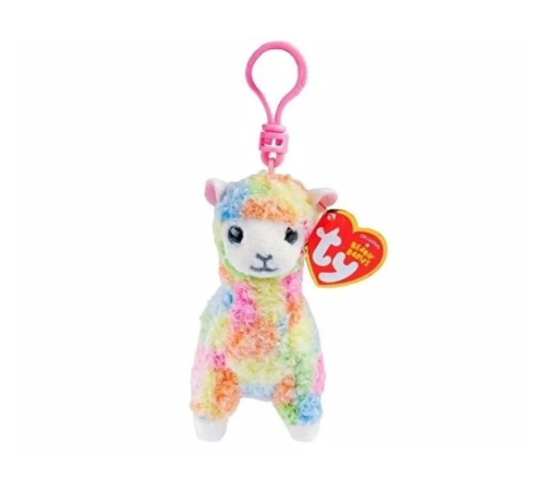 Ty Beanie Boos Peluş Renkli Lama Anahtarlık Lola Ty Beanie Boos Peluş Renkli Lama Anahtarlık Lola