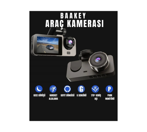 Üç Kameralı Wi‑Fi Araç İçi Kamera – GPS Takip & G-Sensor Özellikli Güvenlik Çözümü Üç Kameralı Wi‑Fi Araç İçi Kamera – GPS Takip & G-Sensor Özellikli Güvenlik Çözümü