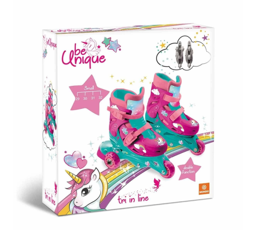 Unicorn Desenli Inline 3 Tekerlekli Paten
