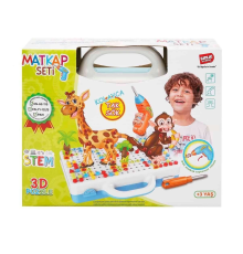 URT014-001 Birlik, 3D Eğitici Matkap Seti Hayvanlar Özel Fiyatlı Ürün